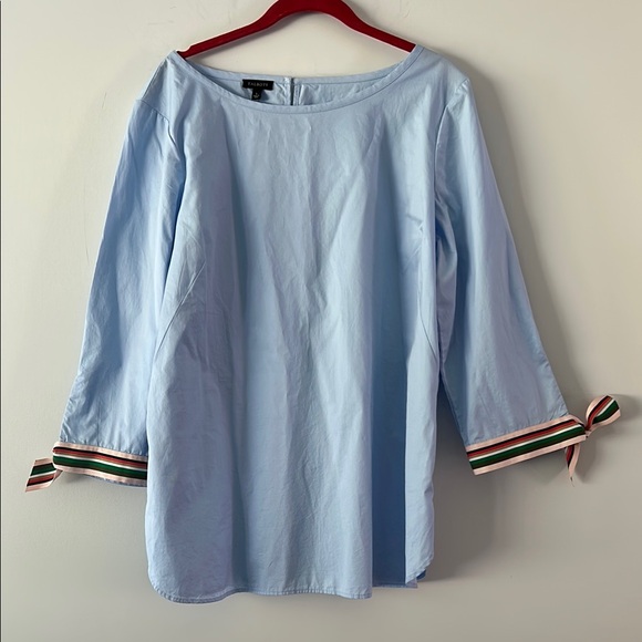 Talbots Tops - Talbots|Light Blue Tunic with Ribbon Details sz Large